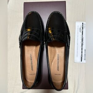 Men’s black penny loafers. Brand new in box Dress slip on shoes